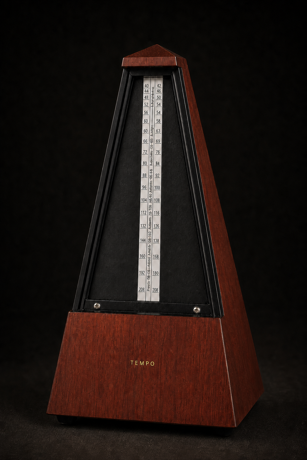 Mahogany mechanical metronome